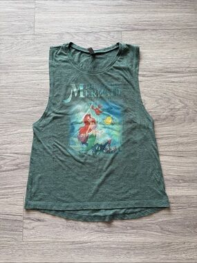 Disney The Little Mermaid Ariel Green Graphic Tank Size L